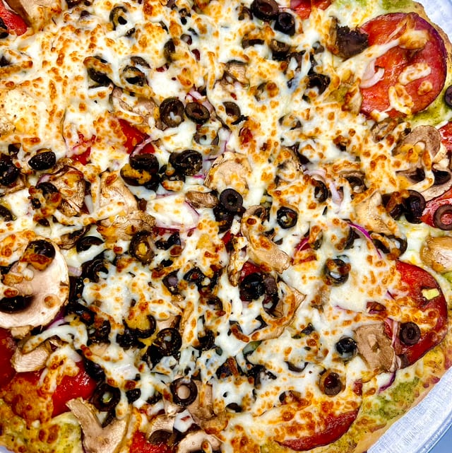 Vampire Slayer Pizza.